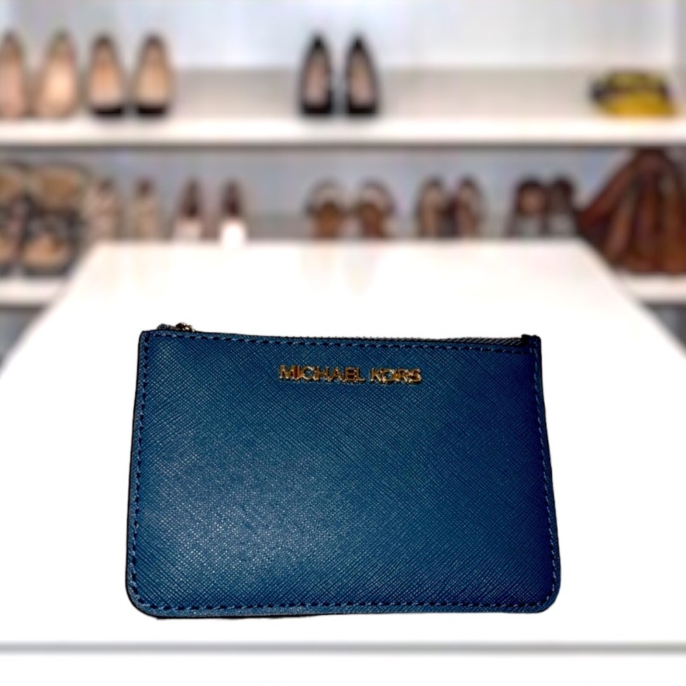 Michael Kors Jet Set Travel Blue Cardholder New